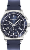 Salvatore Ferragamo 1927 Chrono Analog Blue Dial Blue Leather Strap Watch for Men - SFKZ00223