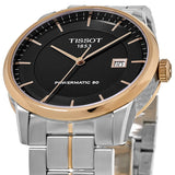 Tissot Luxury Powermatic 80 Black Dial Silver Steel Strap Watch For Men - T086.407.22.051.00