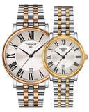 Tissot T Classic Carson Lady Premium Silver Dial Two Tone Steel Strap Watch For Women - T122.210.22.033.00
