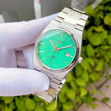 Tissot PRX Powermatic 80 Automatic Mint Green Dial Silver Steel Strap Watch for Men - T137.407.11.091.01