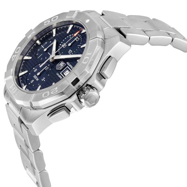 Tag Heuer Aquaracer Caliber 16 Automatic Chronograph Blue Dial Silver Steel Strap Watch for Men - CAY2112.BA0927