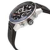 Tag Heuer Carrera Automatic Chronograph Steel & Ceramic Black Dial Black Rubber Strap Watch for Men - CBG2A1Z.FT6157