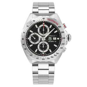 Tag Heuer Formula 1 Calibre 16 Automatic Chronograph Black Dial Silver Steel Strap Watch for Men - CAZ2010.BA0876