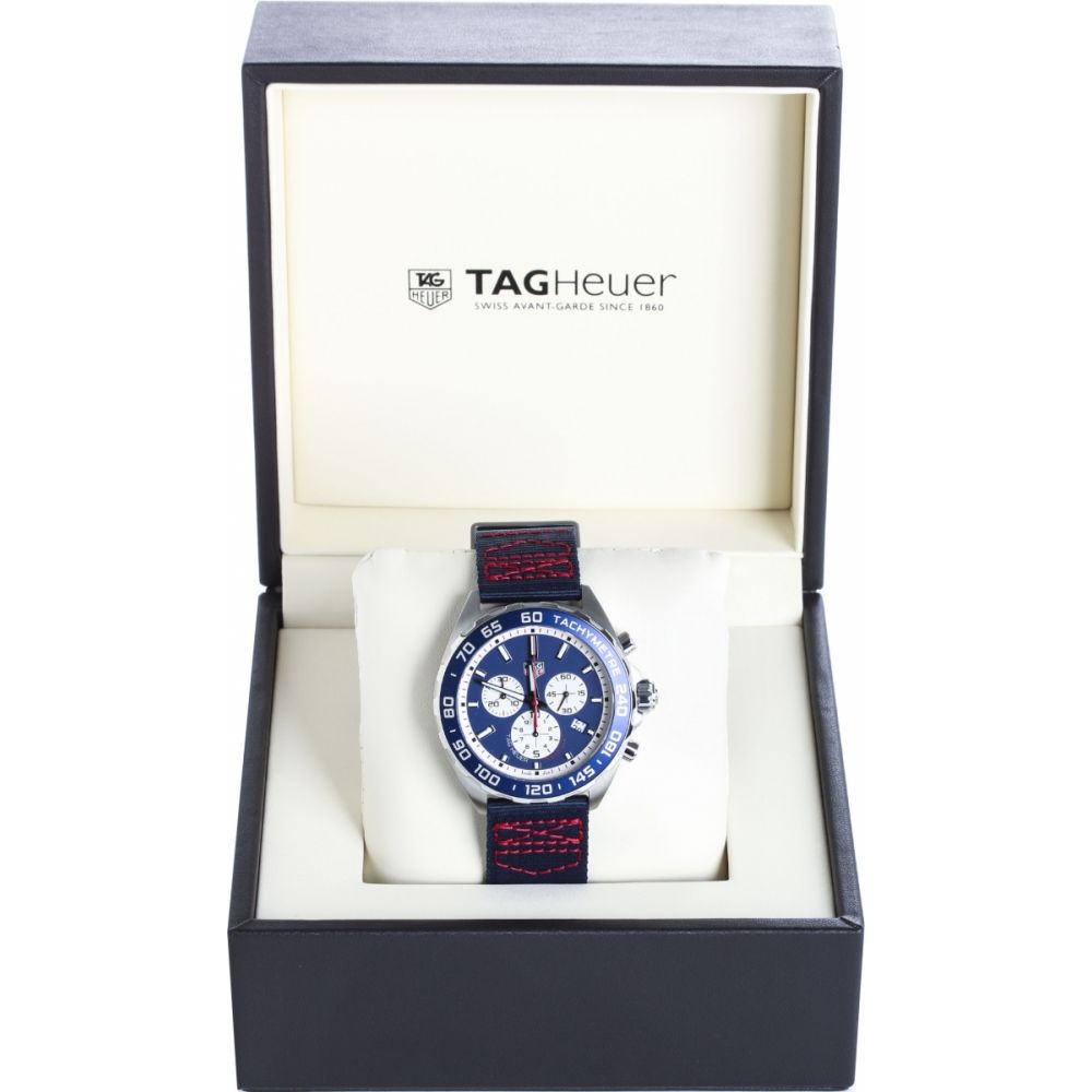 Tag Heuer Formula 1 Redbull Edition Chronograph Blue Dial Blue NATO Strap Watch for Men - CAZ1018.FC8213