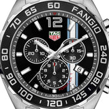 Tag Heuer Formula 1 Chronograph Black Dial Silver Steel Strap Watch for Men - CAZ101H.BA0842