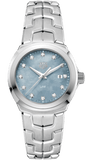 Tag Heuer Link Quartz Diamonds Blue Mother of Pearl Dial Silver Steel Strap Watch for Women - WBC1313.BA0600