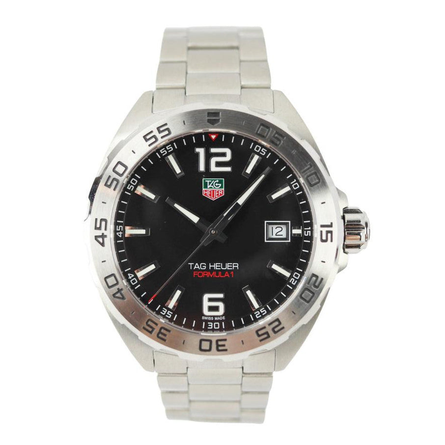 Tag Heuer Formula 1 Black Dial Silver Steel Strap Watch for Men - WAZ1112.BA0875