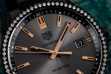 Tag Heuer Carrera Quartz Diamonds Black Dial Black Steel Strap Watch for Women - WAR1115.BA0602