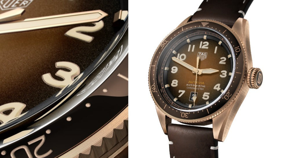 Tag Heuer Autavia Brown Dial Brown Leather Strap Watch for Men - WBE5191.FC8276