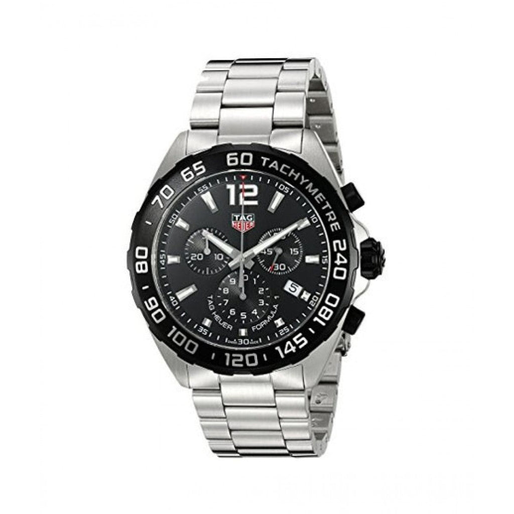 Tag Heuer Formula 1 Chronograph Black Dial Silver Steel Strap Watch for Men - CAZ1010.BA0842