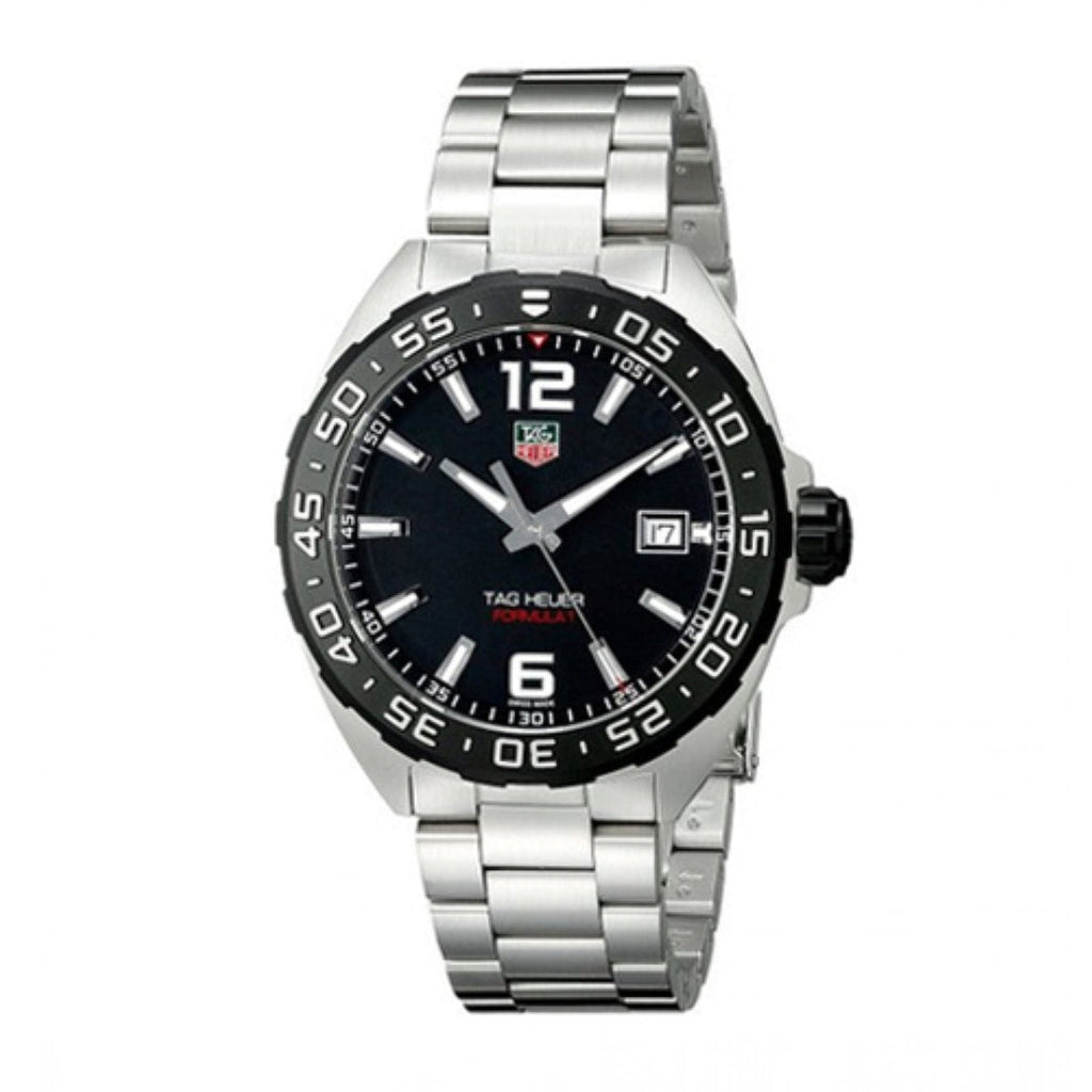 Tag Heuer Formula 1 Quartz Black Dial Silver Steel Strap Watch for Men - WAZ1110.BA0875