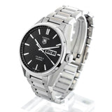 Tag Heuer Carrera Calibre 5 Automatic Black Dial Silver Steel Strap Watch for Men - WAR201A.BA0723