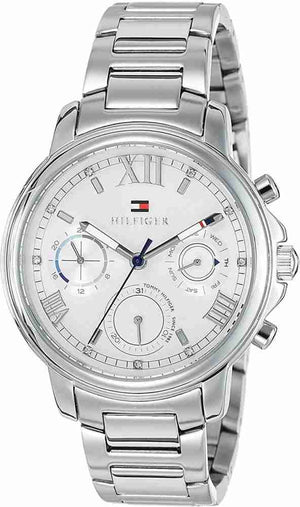 Tommy Hilfiger Claudia Silver Dial Silver Steel Strap Watch for Women - 1781741
