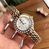 Swarovski Lovely Crystals Mother of Pearl Dial Rose Gold Steel Strap Watch for Women - 5261496