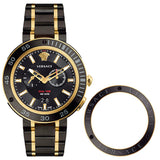 Versace V Extreme Pro Two Tone Dial Stainless Steel Strap Watch for Men - VCN040017