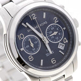 Michael Kors Hunger Stop 100 Series Navy Blue Dial Silver Steel Strap Watch for Women - MK5814