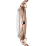 Emporio Armani Gianni T-Bar Quartz Crystals Black Dial Gold Steel Strap Watch For Women - AR11423