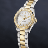 Tag Heuer Aquaracer Quartz Diamonds Mother of Pearl Dial Two Tone Steel Strap Watch for Women - WBD1423.BB0321