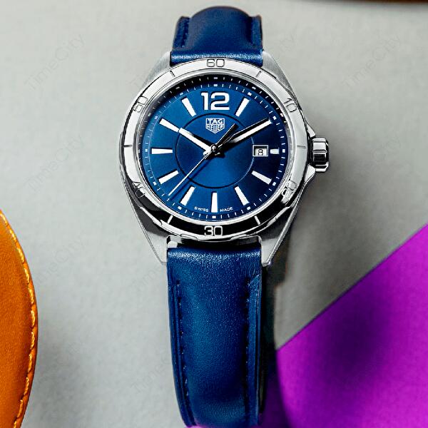 Tag Heuer Formula 1 Quartz Blue Dial Blue Leather Strap Watch for Women - WBJ1412.FC8233