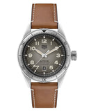 Tag Heuer Autavia Isograph Grey Dial Calfskin Brown Leather Strap Watch for Men - WBE5111.FC8267