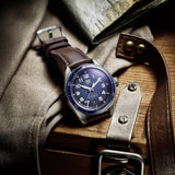 Tag Heuer Autavia Calibre 5 Automatic Blue Dial Brown Leather Strap Watch for Men - WBE5116.FC8266