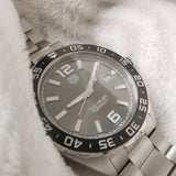 Tag Heuer Formula 1 Calibre 5 Chronograph Anthracite Dial Silver Steel Strap Watch for Men - WAZ2011.BA0842