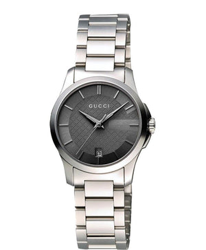 Gucci G Timeless Grey Dial Silver Steel Strap Watch For Women - YA126522