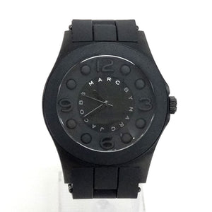 Marc Jacobs Pelly Black Dial Black Silicon Strap Watch for Women - MBM2511