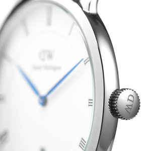 Daniel Wellington Dapper Cornwall White Dial Blue Nylon Strap Watch For Men - DW00100262