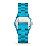 Michael Kors Runway Limited Edition Blue Dial Blue Steel Strap Watch for Women - MK7479LE