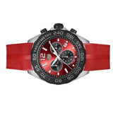 Tag Heuer Formula 1 Chronograph Red Dial Red Rubber Strap Watch for Men - CAZ101AN.FT8055